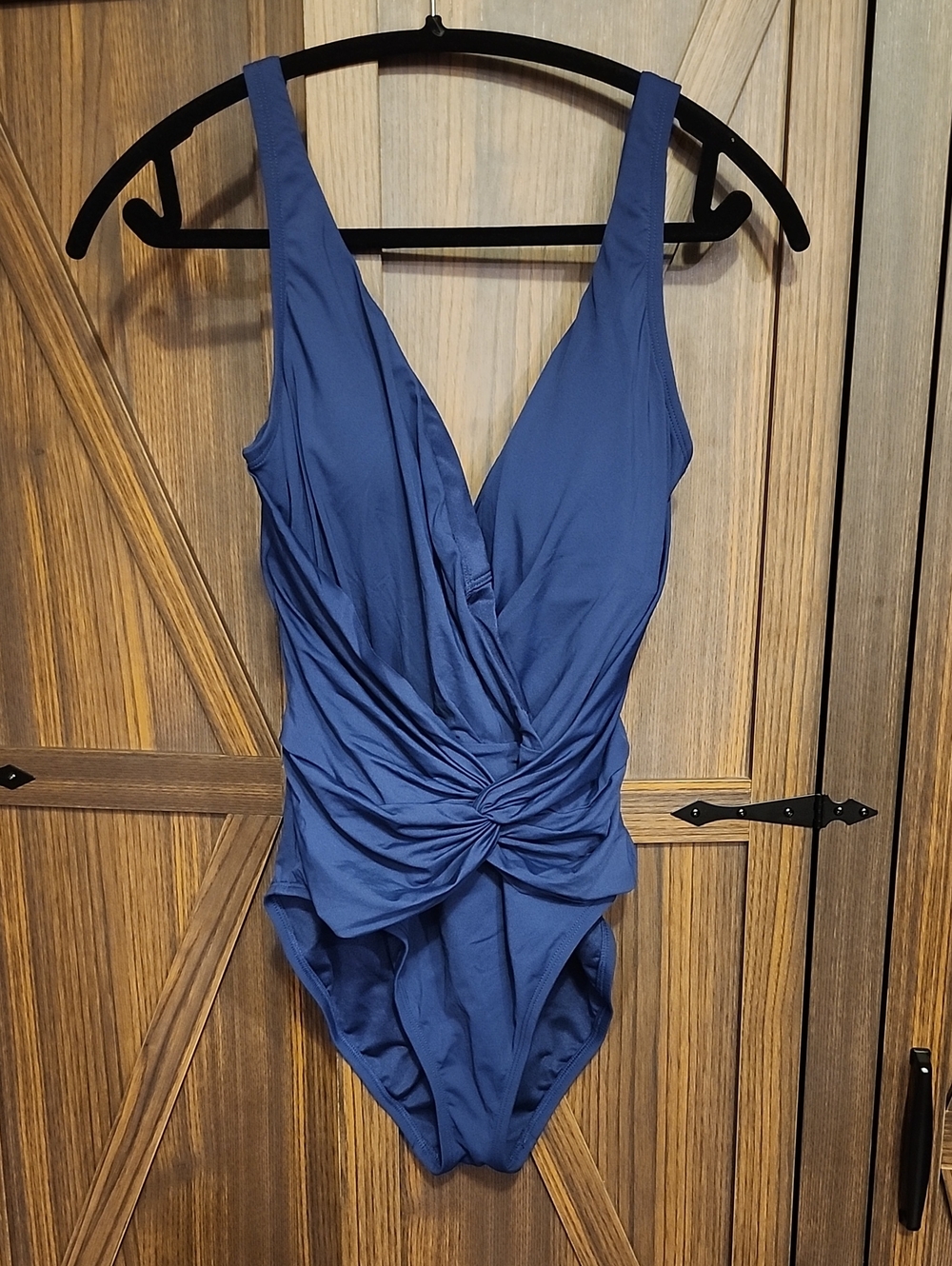 Bleu Rod Beattie Deep Blue Twist-Front One-Piece Swimsuit